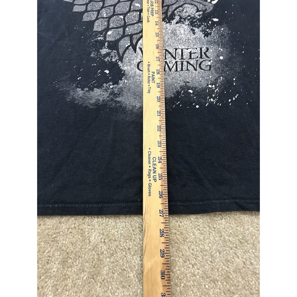 Game Of Thrones Tee Shirt Mens XL Black Stark Winter Coming Dragon TV Show Promo - Picture 6 of 6